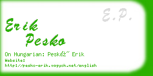 erik pesko business card